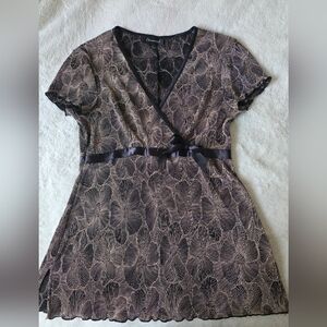 Y2k Connected Floral Top